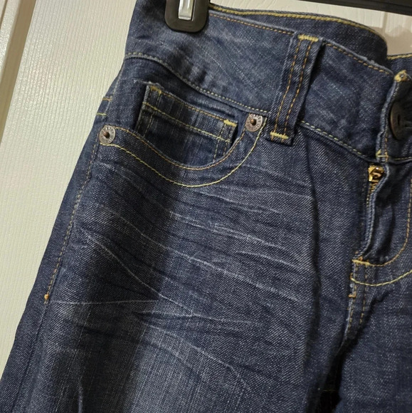 Guess Y2K Low Rise Daredevil Bootcut Jeans, Dark Wash, Size 28/32, EUC! - Picture 4 of 11